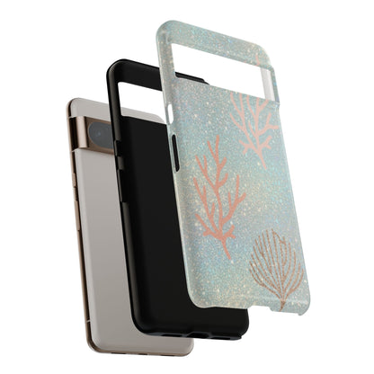 Seafoam Sparkle Phone Case – Coral & Seashell Tough Case