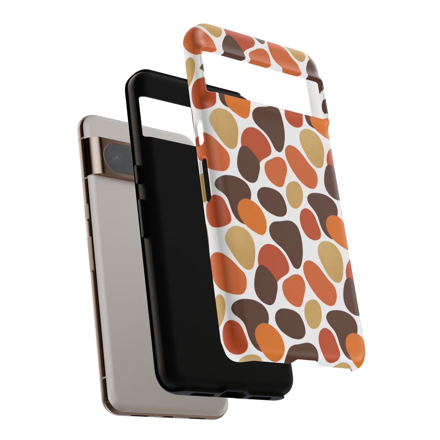 Phone Case — Retro Pebble Pattern in Warm Autumn Colors