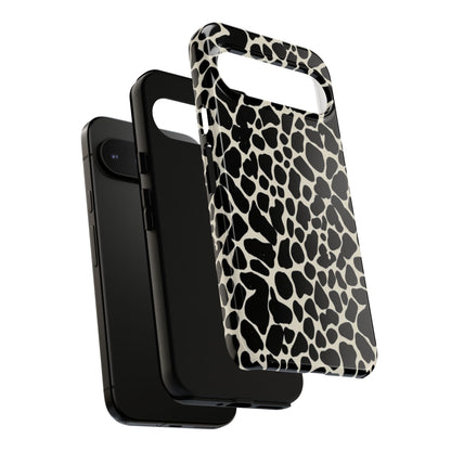 Black and White Cowhide Phone Case — Protective Tough Case