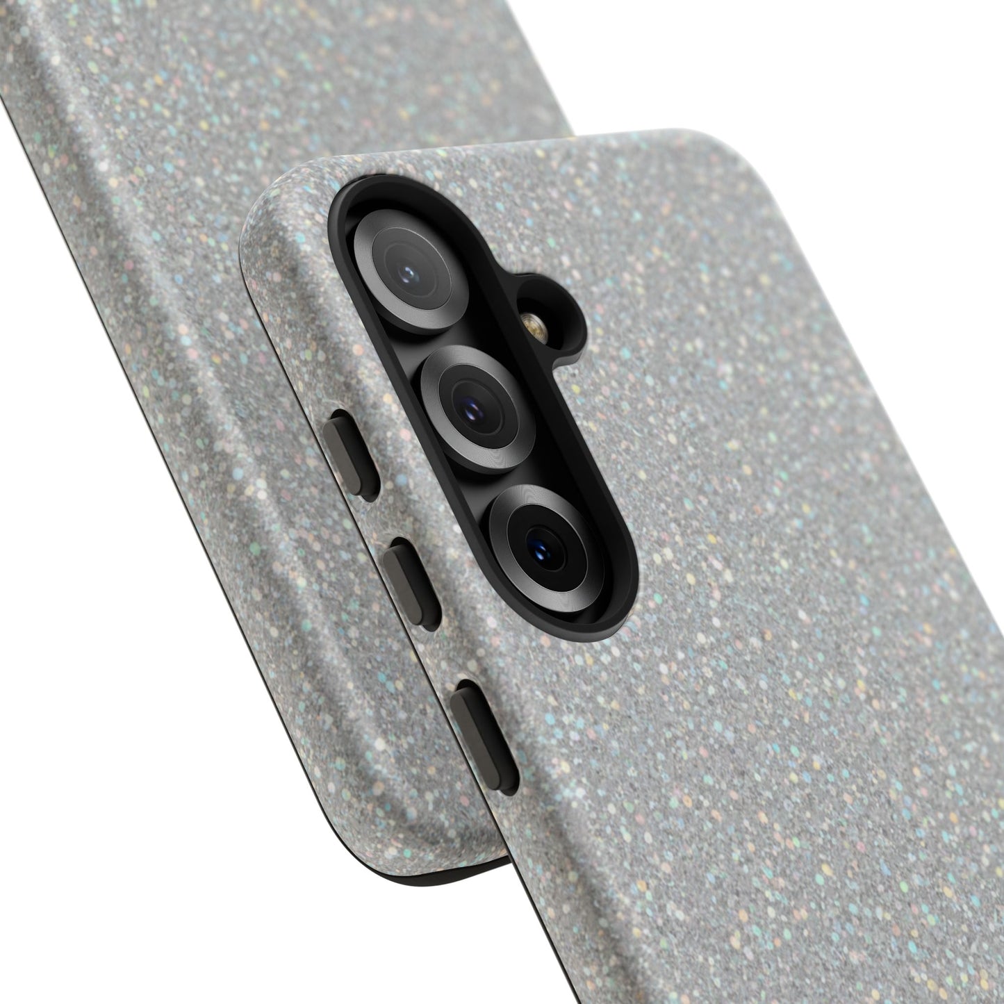 Glitter Silver Tough Phone Case — Sparkling Protective Phone Case