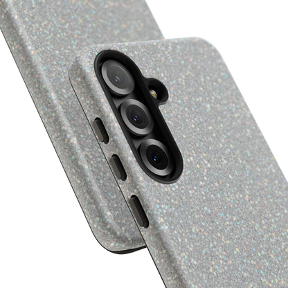 Glitter Silver Tough Phone Case — Sparkling Protective Phone Case