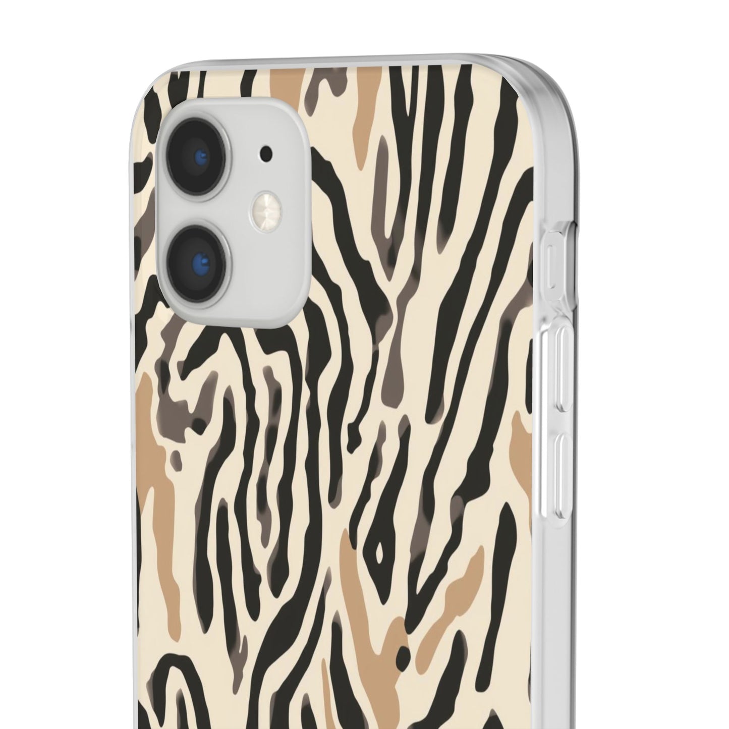 Zebra Stripe Phone Case – Neutral Animal Print Flexi Case