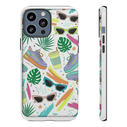Tough Cases — Colorful Retro Sneakers & Sunglasses Phone Case