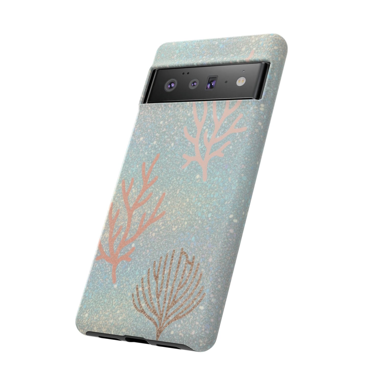 Seafoam Sparkle Phone Case – Coral & Seashell Tough Case