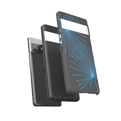 Blue Dandelion Burst Tough Phone Case — Protective Floral iPhone Cover