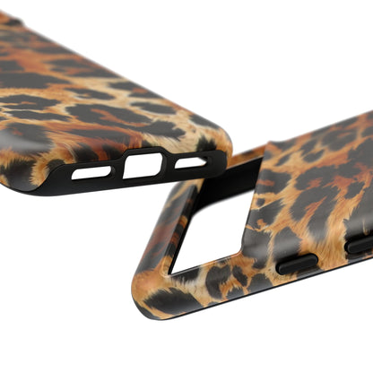 Leopard Print Tough Phone Case – Rugged Protective iPhone Cover