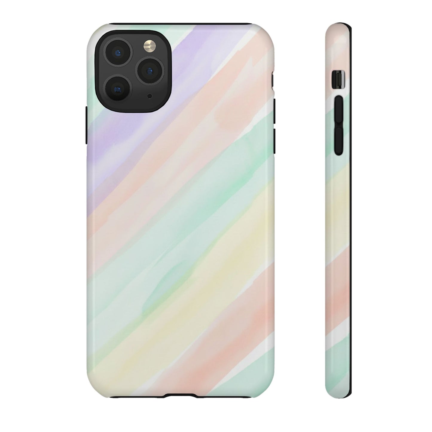 Pastel Watercolor Stripe Tough Phone Case