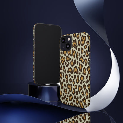 Leopard Print Tough Phone Case — Durable Protective Animal Print Case