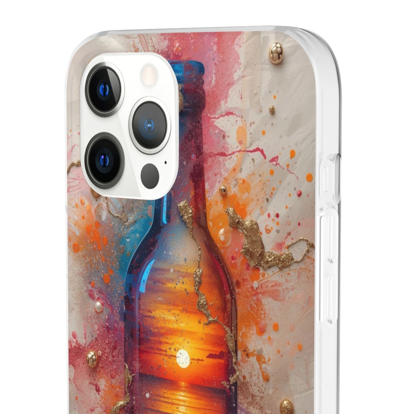 Copy of Floral Holographic Phone Case — Iridescent Leaves & Flowers Flexi Case