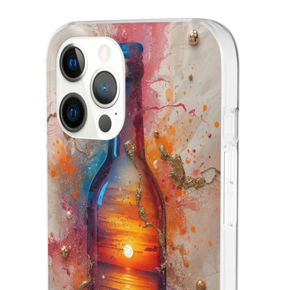 Copy of Floral Holographic Phone Case — Iridescent Leaves & Flowers Flexi Case