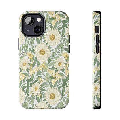 Daisy Meadow Tough Phone Case — Floral Protective Phone Cover