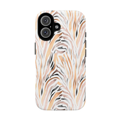 Tough Case — Neutral Watercolor Tiger Stripe Phone Case
