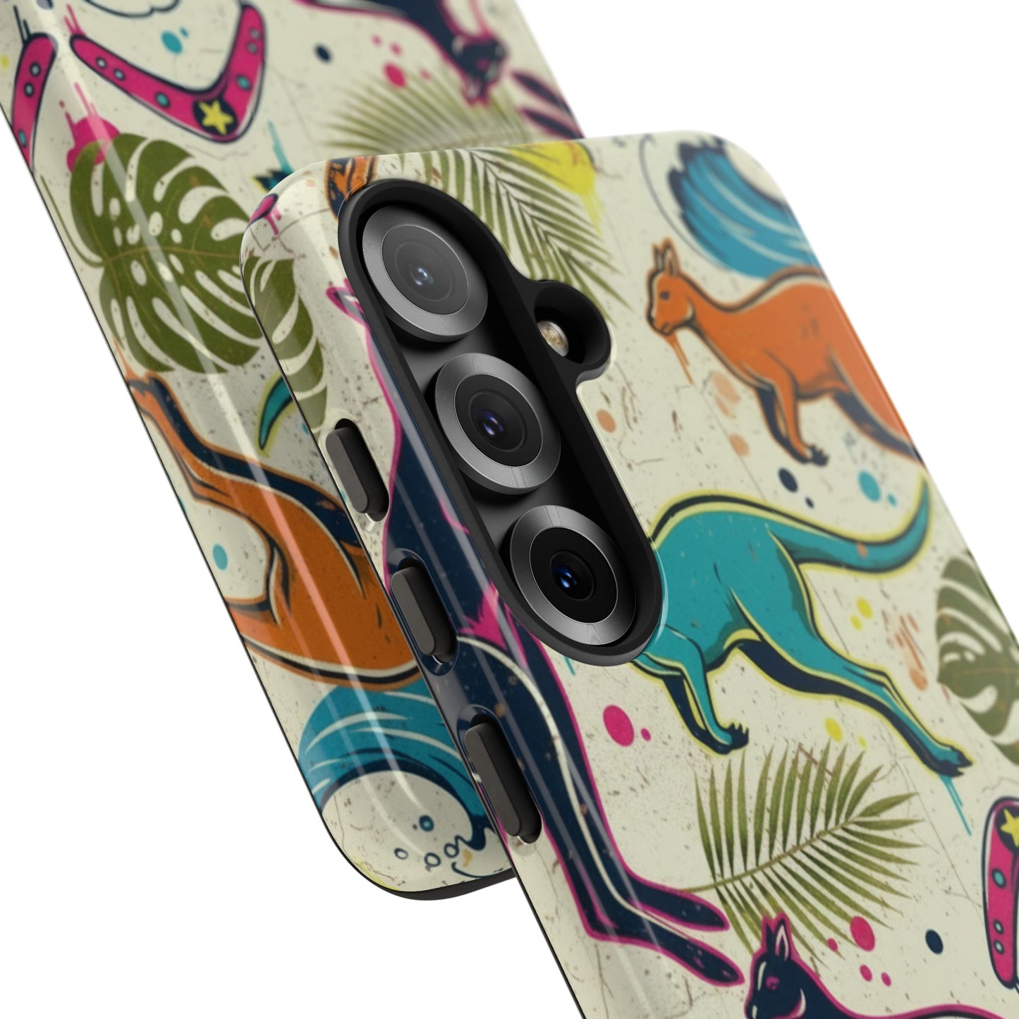 Tough Cases — Colorful Surfing Kangaroo Phone Case