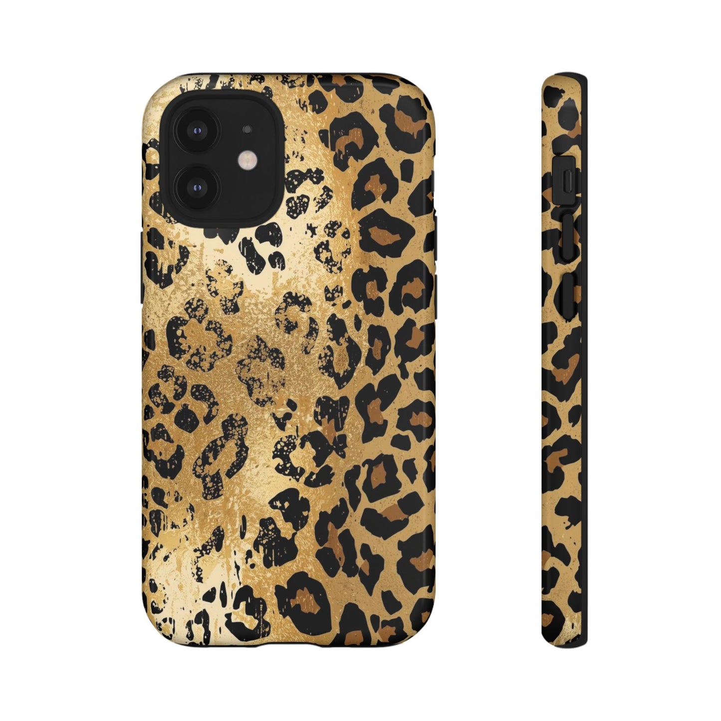 Leopard Print Tough Phone Case — Durable Protective iPhone Cover