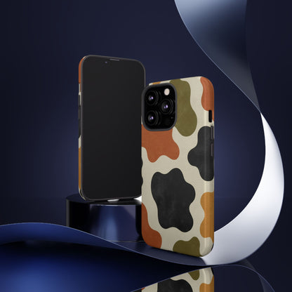 Retro Abstract Camouflage Phone Case — Earth Tone Tough Case