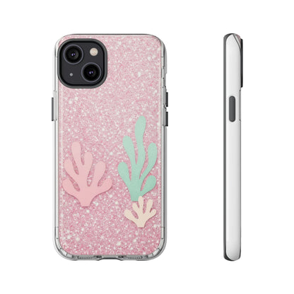Pink Glitter Seaweed Tough Case - Sparkle Protective Phone Cover