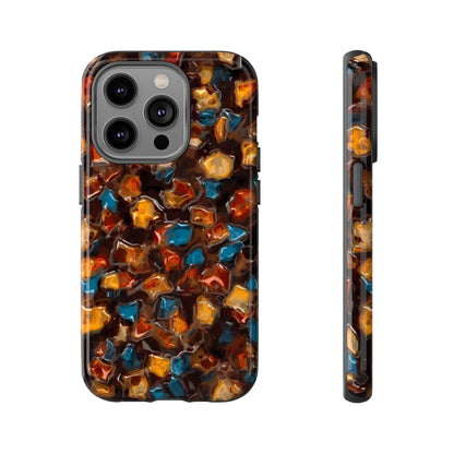 Phone Case - Amber Tortoiseshell Mosaic Protective Cover
