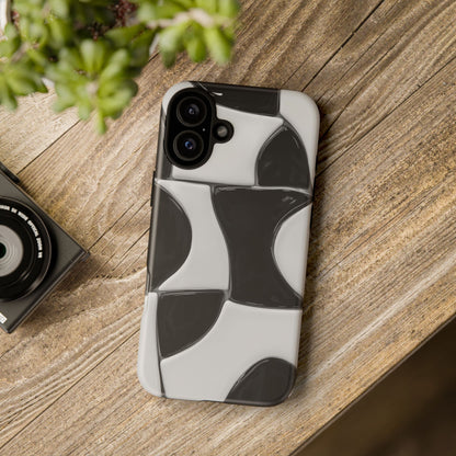 Black & White Abstract Pattern Tough Phone Case