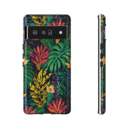 Tropical Floral Phone Case — Vibrant Jungle Leaf Protective Cover