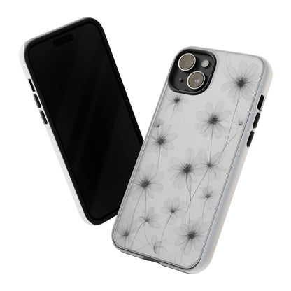 Tough Case — Black & White Floral Tough Phone Case