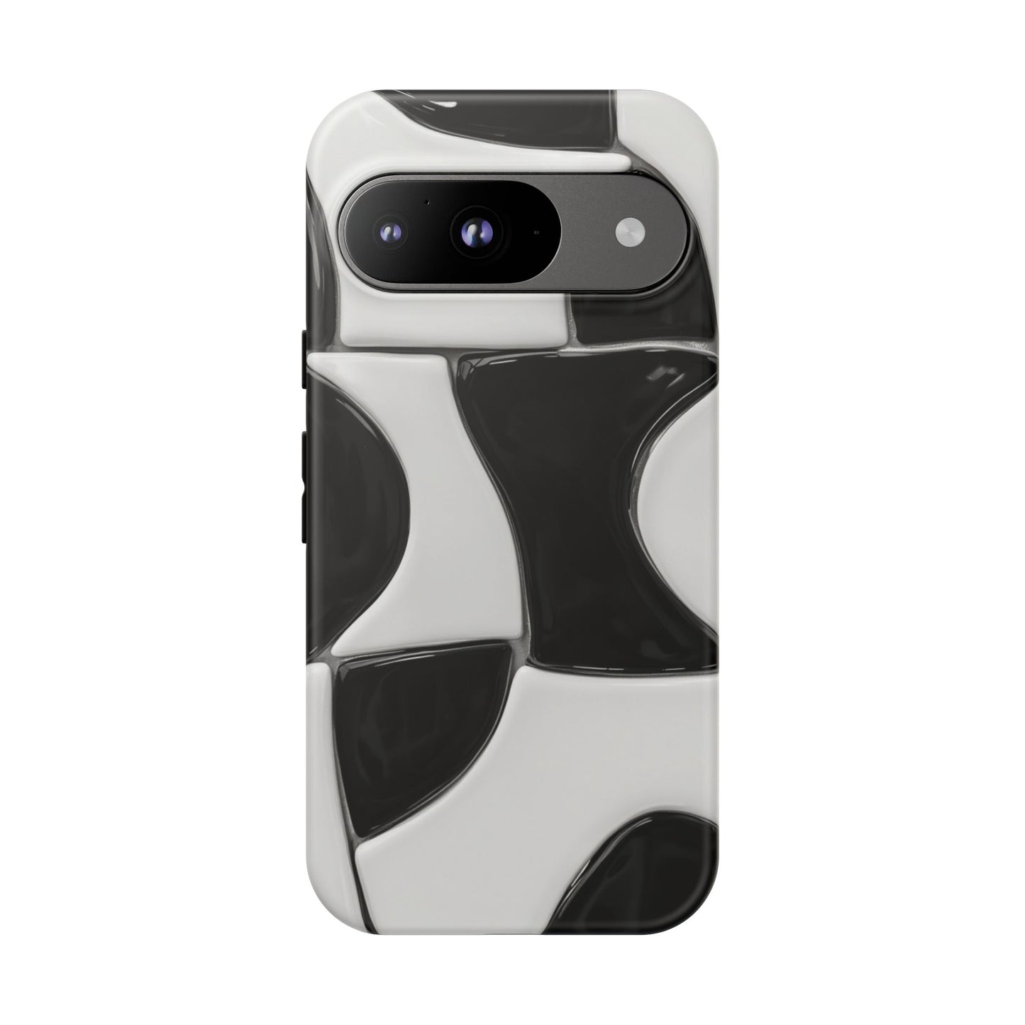 Black & White Abstract Pattern Tough Phone Case