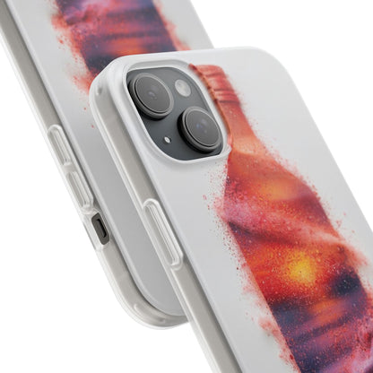 Galaxy Bottle Phone Case — Abstract Cosmic Beverage Design Flexible Case