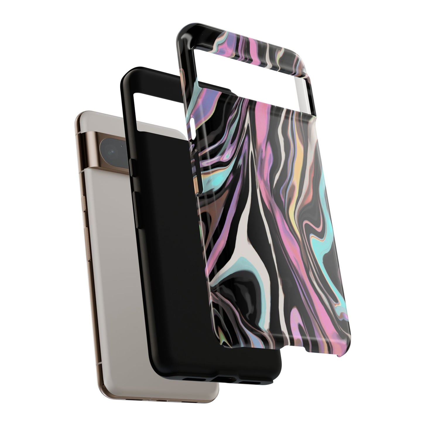 Abstract Marble Tough Phone Case — Pastel Swirl Protective Cover