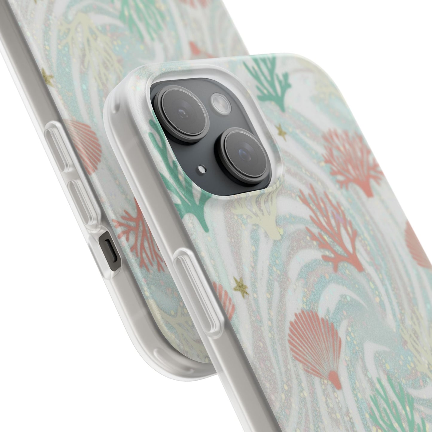 Pastel Seashell Phone Case — Coral Reef Wave iPhone Cover