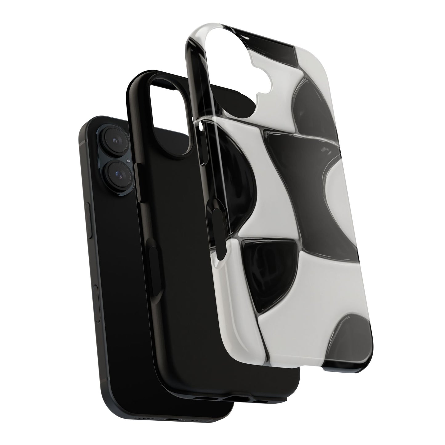 Black & White Abstract Pattern Tough Phone Case