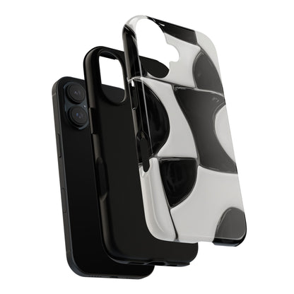 Black & White Abstract Pattern Tough Phone Case