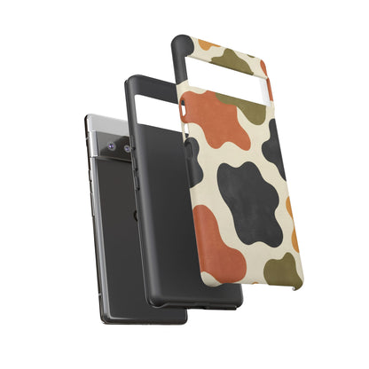 Retro Abstract Camouflage Phone Case — Earth Tone Tough Case