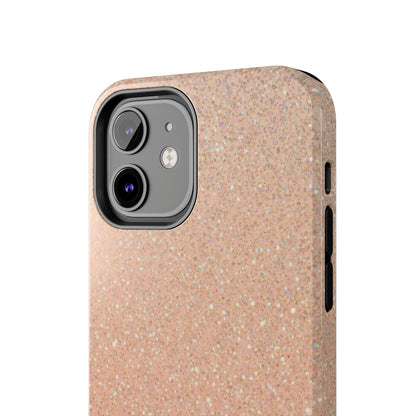 Glitter Rose Gold Tough Phone Case — Sparkling Protective iPhone Cover