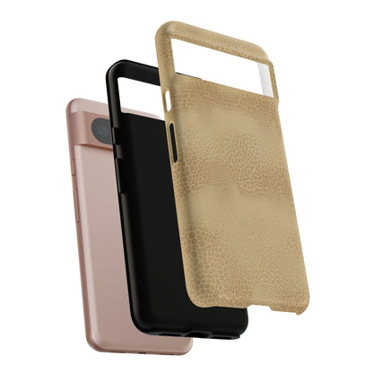Tan Distressed Leather Texture Phone Case — Rugged Protective iPhone Cover