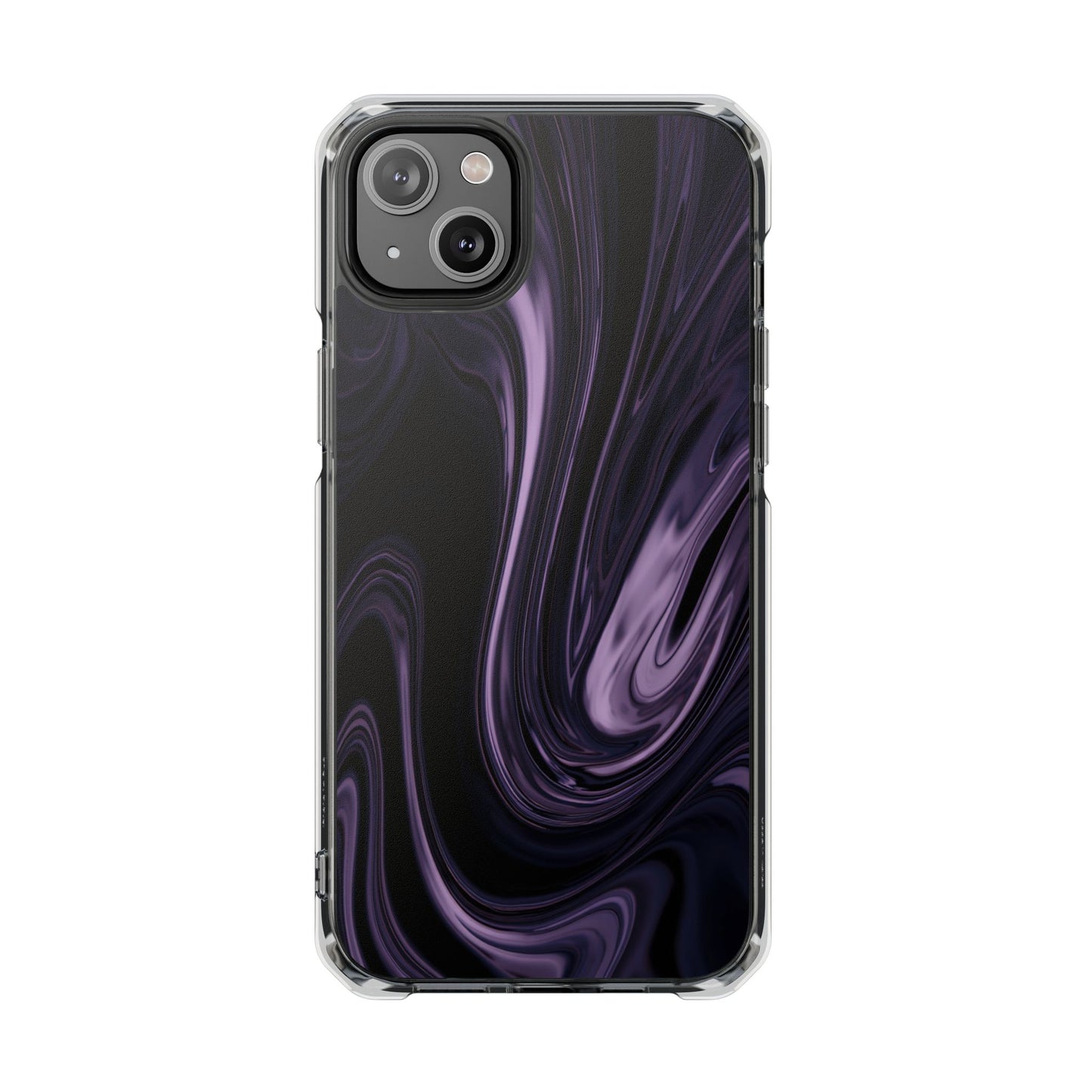 Clear Magnetic Impact Phone Case – Purple Marble Swirl