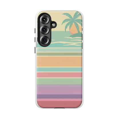 Tough Case — Retro Pastel Sunset Palm Tree Phone Case