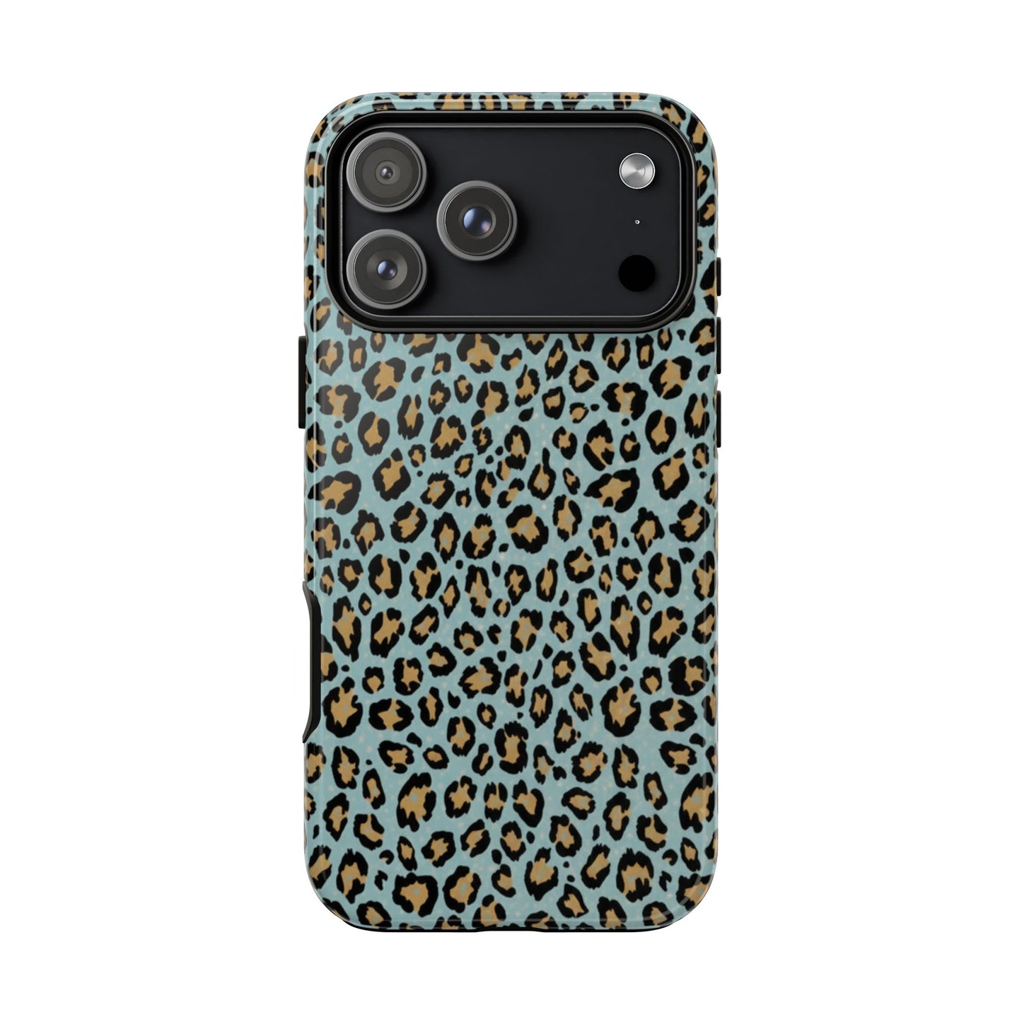 Leopard Print Tough Phone Case - Blue Cheetah Protective Cover