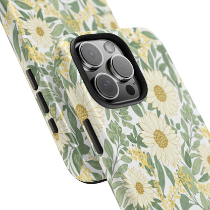 Daisy Meadow Tough Phone Case — Floral Protective Phone Cover