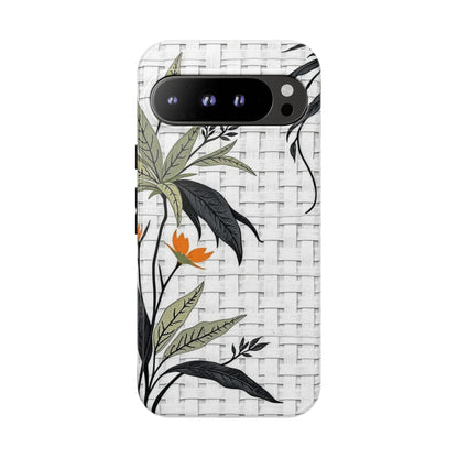 Floral Woven Tough Phone Case — Protective Botanical iPhone Cover