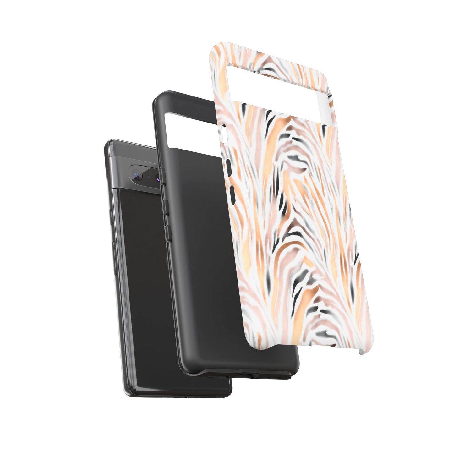 Tough Case — Neutral Watercolor Tiger Stripe Phone Case