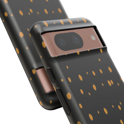 Black & Gold Dot Tough Phone Case — Protective Sparkle Pattern