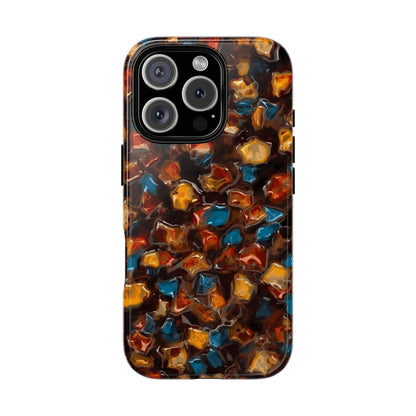 Phone Case - Amber Tortoiseshell Mosaic Protective Cover
