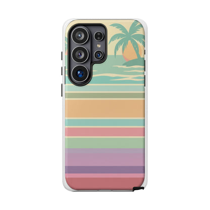 Tough Case — Retro Pastel Sunset Palm Tree Phone Case