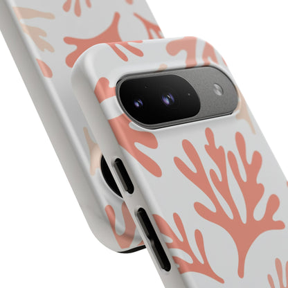 Coral Reef Pattern Tough Phone Case — Pink Beachy Protective Cover