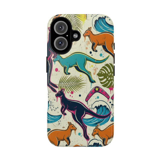 Tough Cases — Colorful Surfing Kangaroo Phone Case