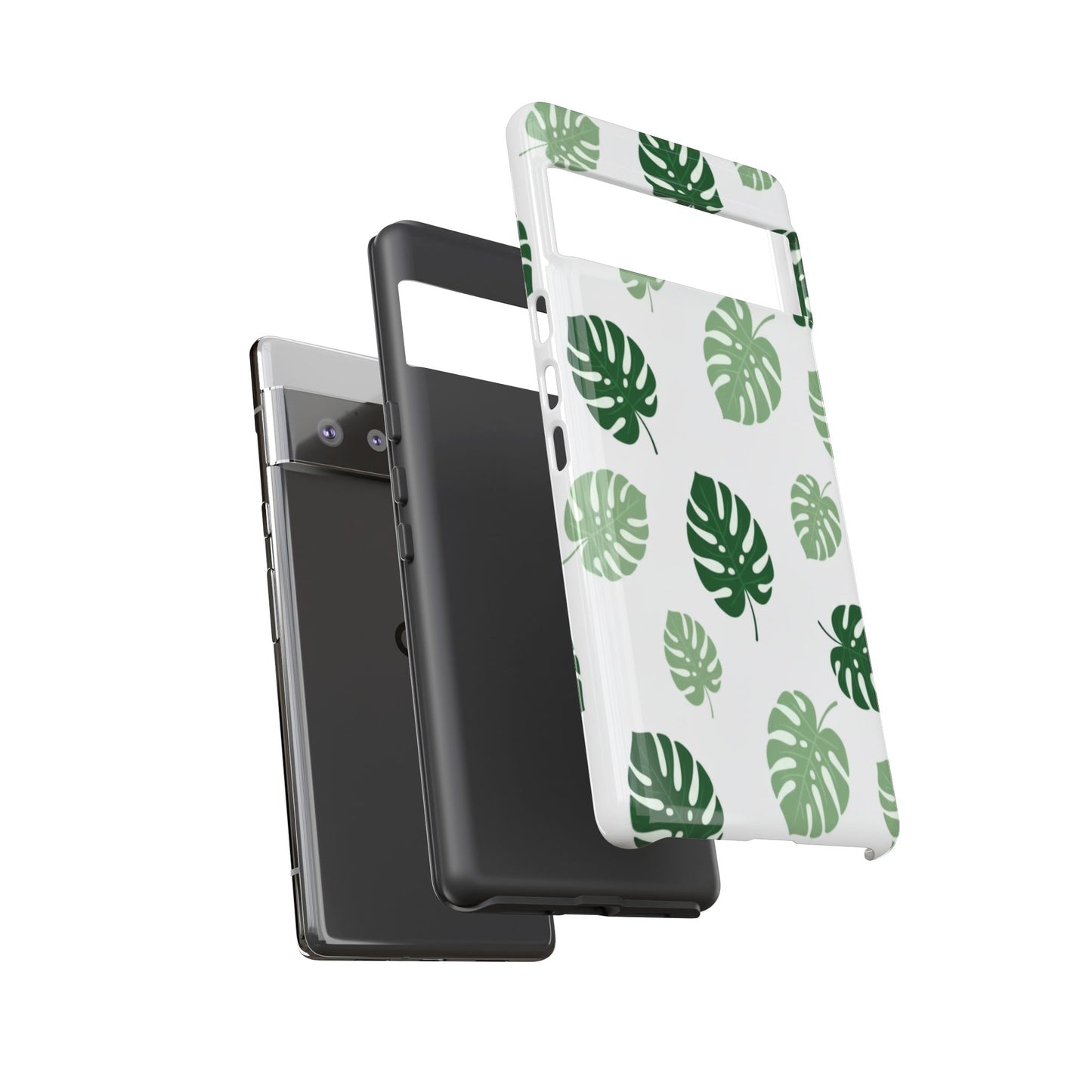 Monstera Leaf Phone Case — Tropical Green Pattern Tough Case