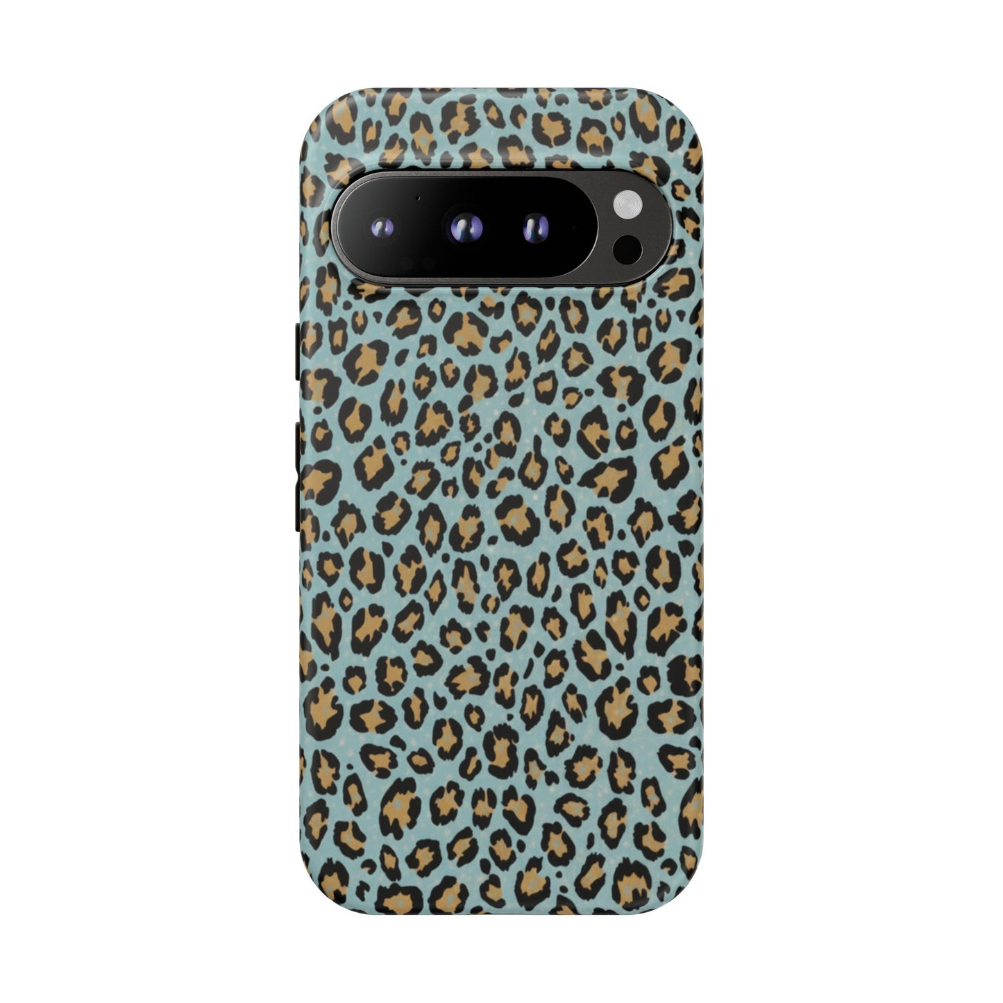Leopard Print Tough Phone Case - Blue Cheetah Protective Cover