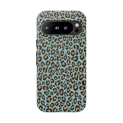 Leopard Print Tough Phone Case - Blue Cheetah Protective Cover