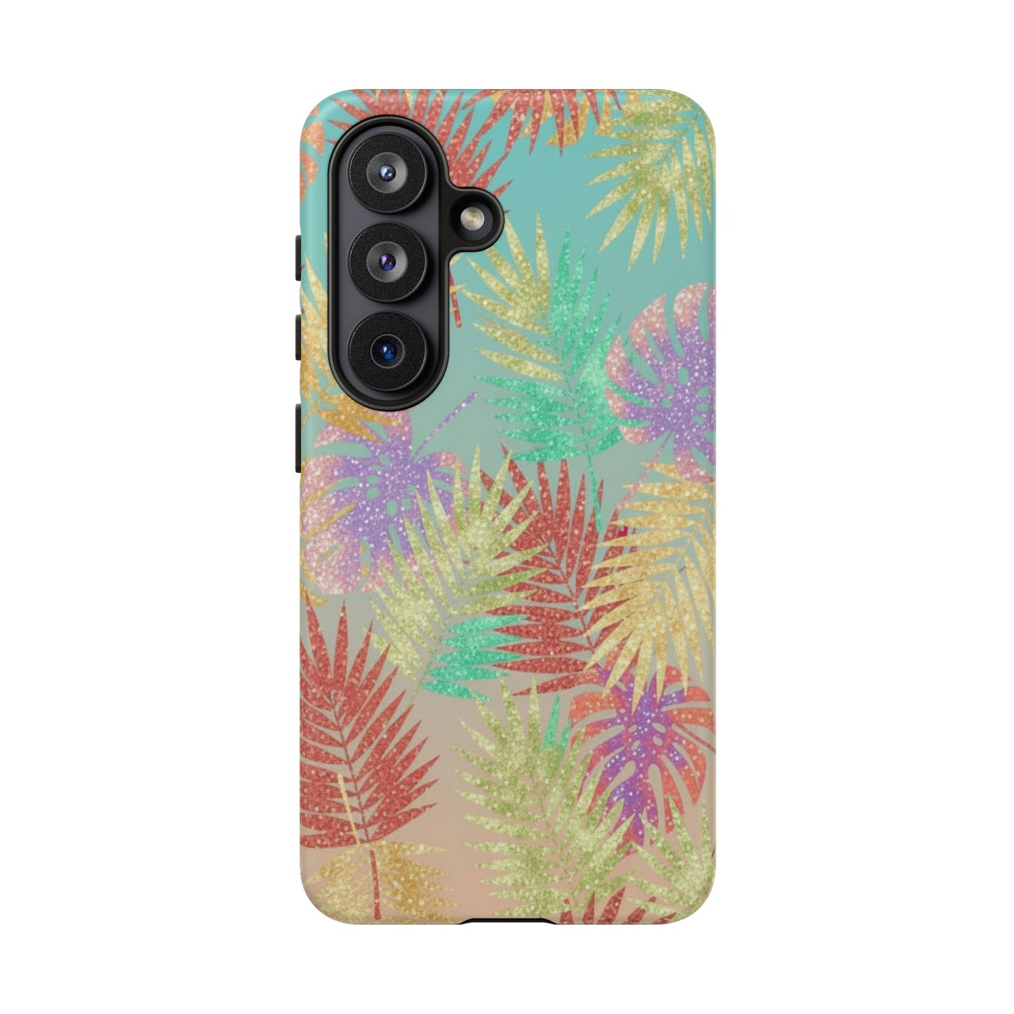 Tropical Palm Leaf Tough Phone Case – Colorful Pastel Botanical Protection