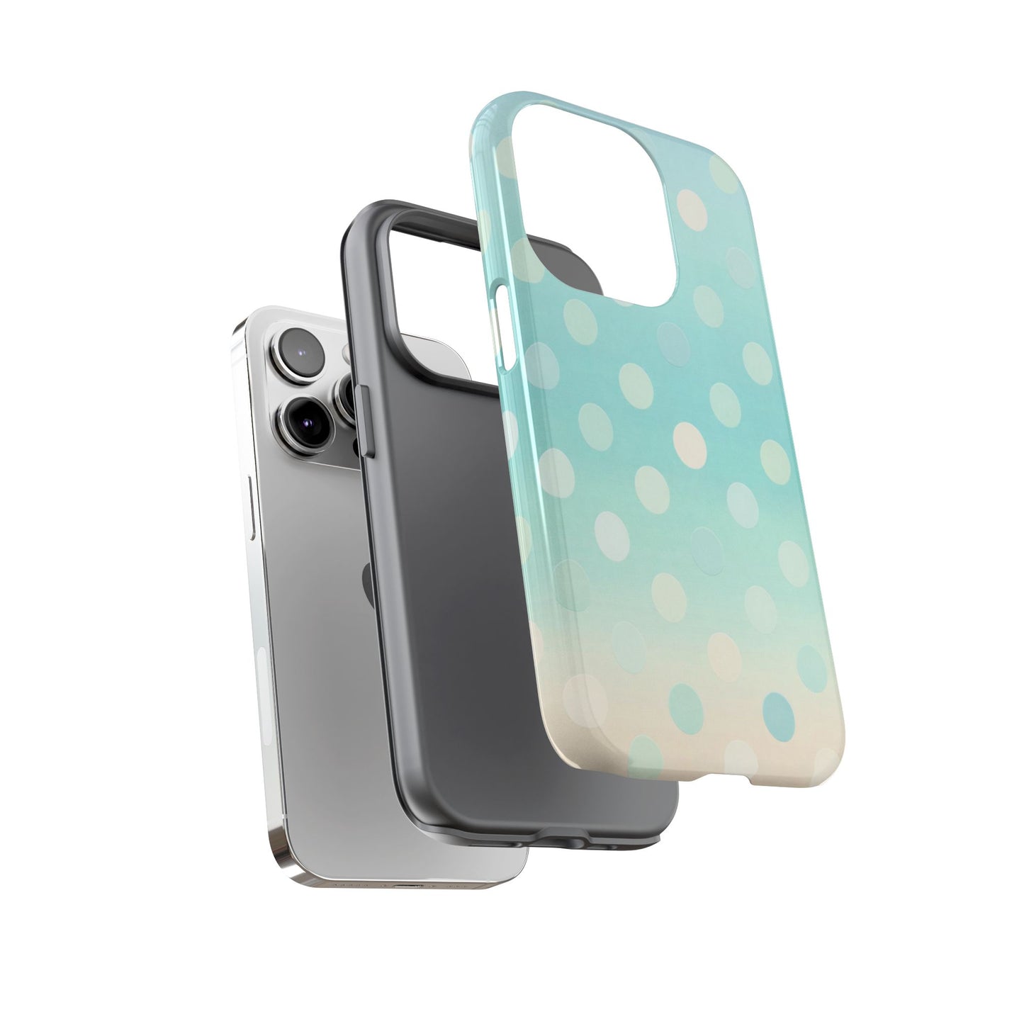 Abstract Palm Tough Phone Case — Minimal Coastal Blue Protective Cover