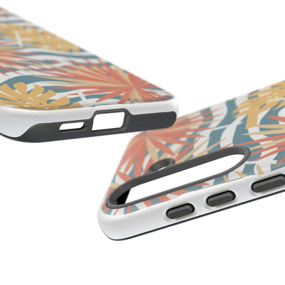 Tropical Palm Tough Phone Case – Retro Wave Floral Protective Cover
